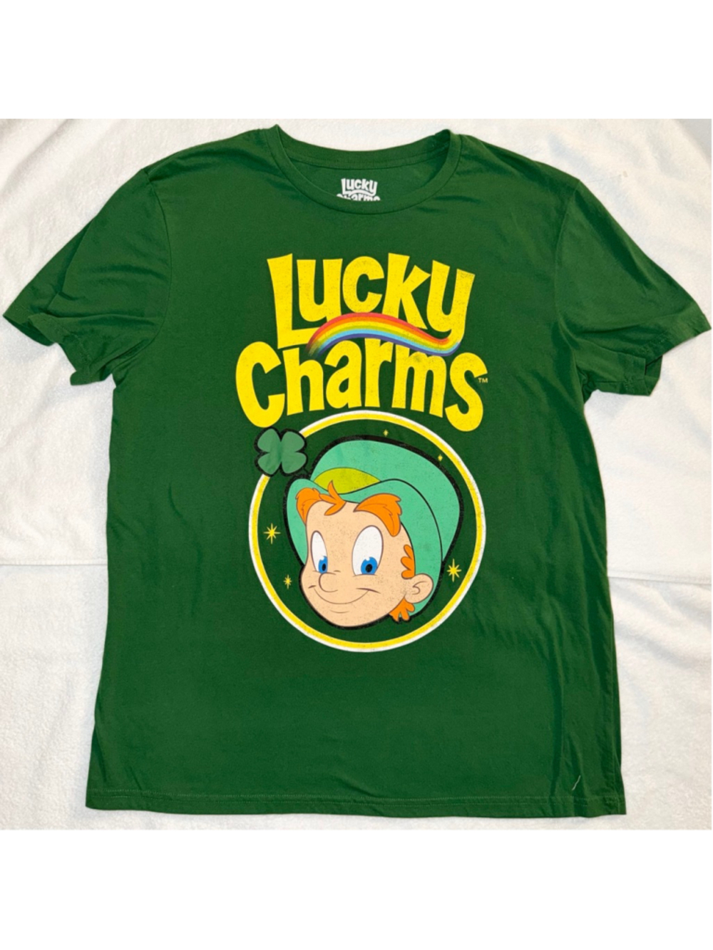 NWOT Unisex Adult XL Lucky Charms Leprechaun Cereal SS TShirt